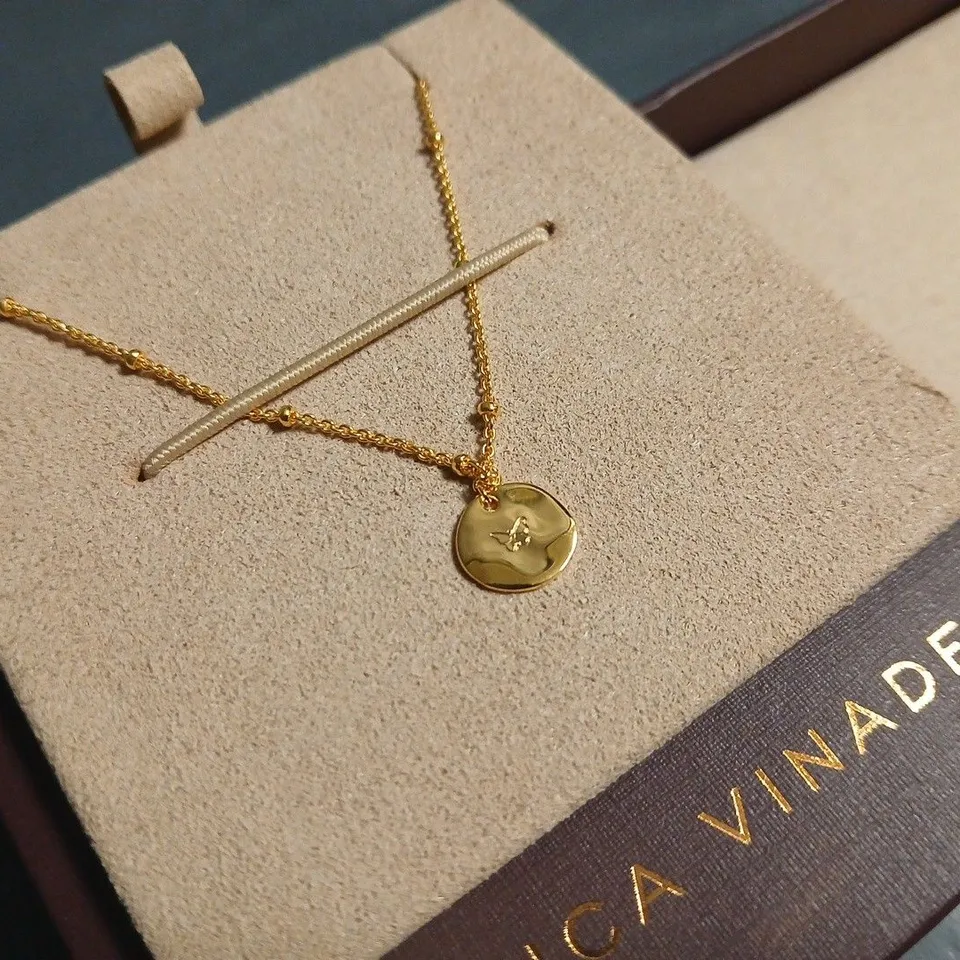 BOXED MONICA VINADER BUTTERFLY PENDANT NECKLACE