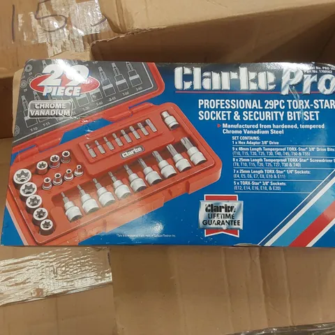 BOXED CLARKE PRO162 30 PIECE TORX-STAR & SECURITY SOCKET SET