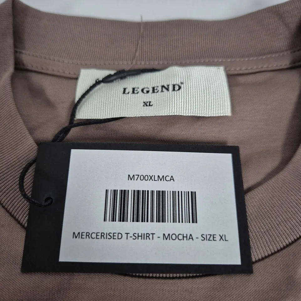 LEGEND MERCERISED T-SHIRT – MOCHA, XL
