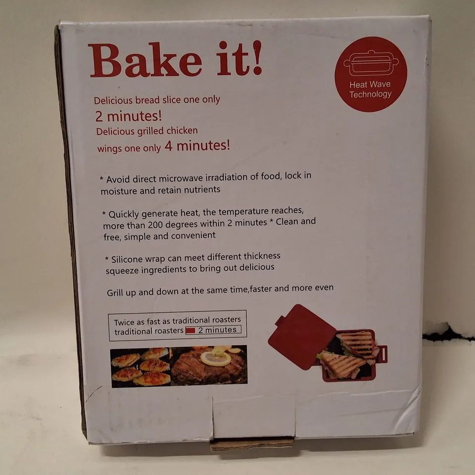 MICROWAVE GRILL TRAY – BAKE IT! HEAT WAVE TECHNOLOGY (ORANGE)