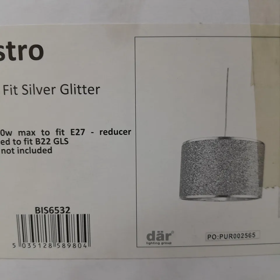 4 BOXED BRAND NEW DAR BISTRO EASY FIT SILVER GLITTER (BIS6532)