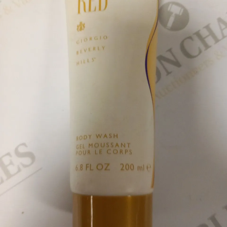 6 RED GIORGIO BEVERLY HILLS BODY WASH 200ML TUBS