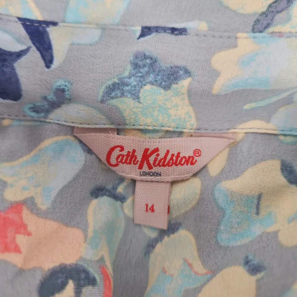 CATH KIDSTON FLORAL SHIRT – PASTEL PRINT, SIZE 14, WOMEN