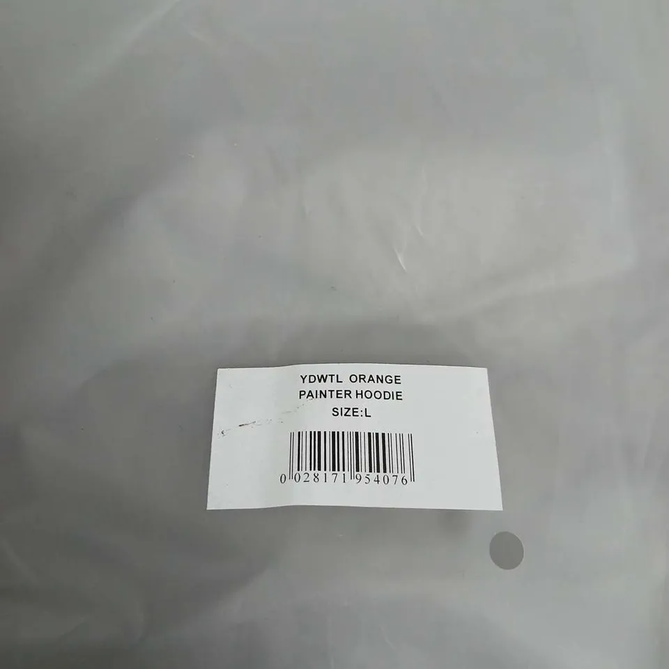 YOU DON'T WANT THIS LIFE PAINTER HOODIE – BLACK/ORANGE, SIZE L