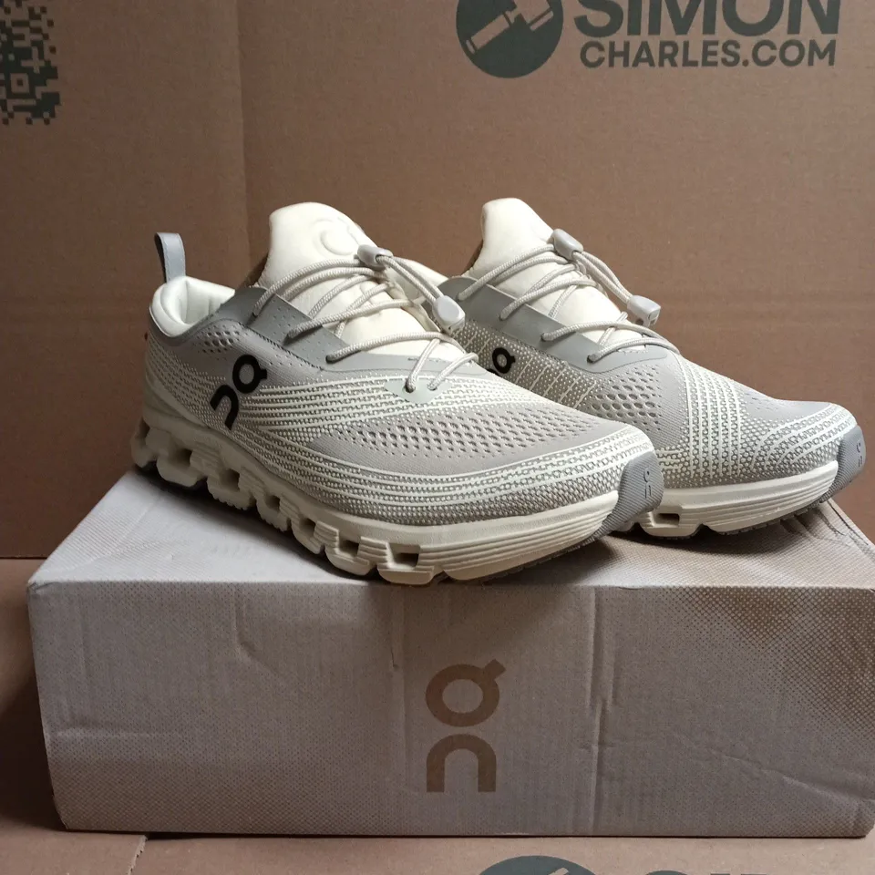 BOXED PAIR OF ON CLOUD X Z5 TRAINERS – CREAM/WHITE, UK 7.5