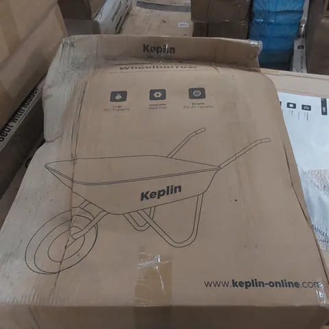 BOXED KEPLIN 65L GARDEN WHEELBARROW