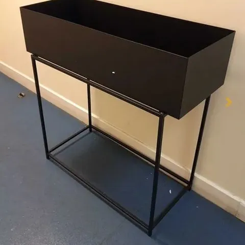 BRAND NEW BOXED MY HOME BLACK RAISED METAL PLANTER