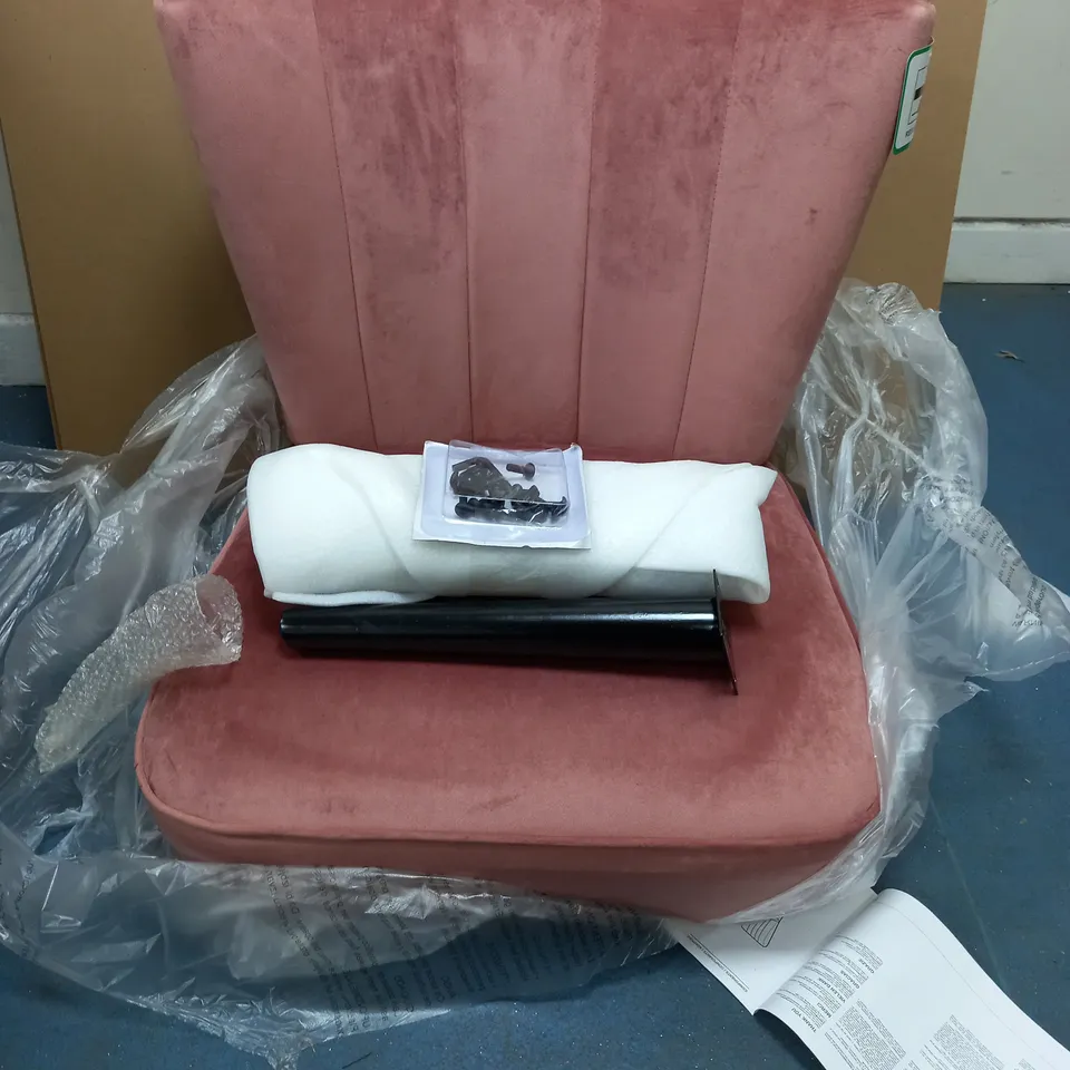 PINK FABRIC OCCASIONAL CHAIR / COLLECTION ONLY