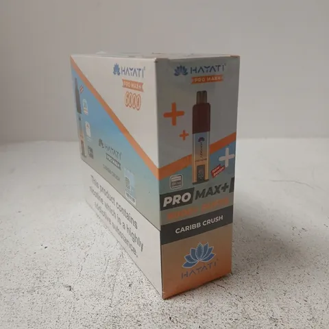 HAYATI PRO MAX+ VAPING DEVICE – 6000+ PUFFS, CARIBBEAN CRUSH - 5 PACK
