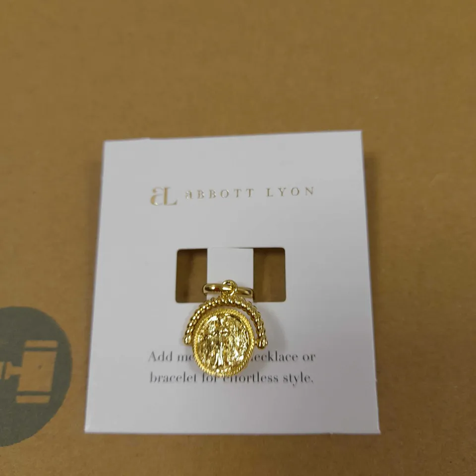 ABBOTT LYON GOLD EFFECT COIN PENDANT 