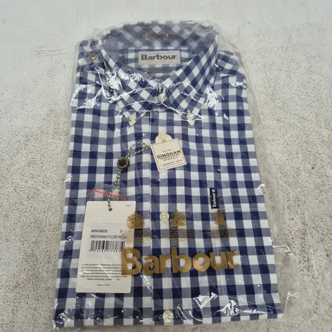 BARBOUR GINGHAM SHIRT – BLUE & WHITE CHECK - SIZE S