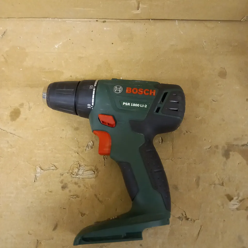 BOSCH PSR 1800 LI-2 CORDLESS TWO-SPEED DRILL/DRIVER (WITHOUT BATTERY AND CHARGER)