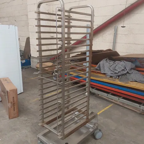 COMMERCIAL-GRADE, HEAVY-DUTY STAINLESS STEEL BAKERY TROLLEY