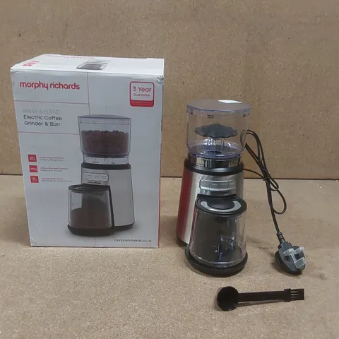 BOXED MORPHY RICHARDS ELECTRIC COFFEE GRINDER & BURR
