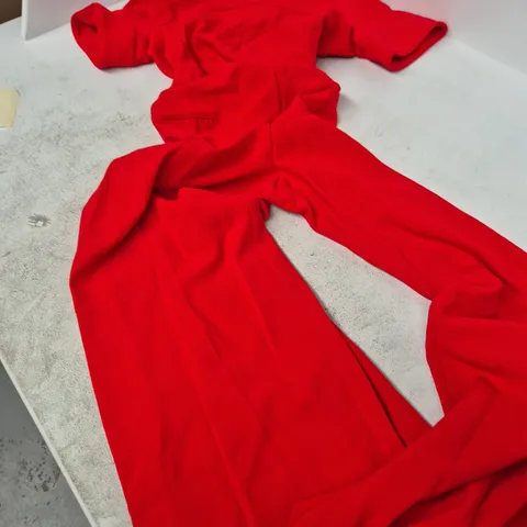 KAREN MILLEN RED COMPACT STRETCH TAILORED JUMPSUIT – UK 12 (EU 40, US 8)
