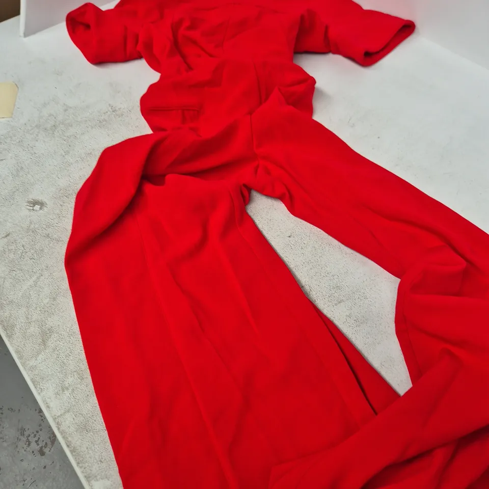 KAREN MILLEN RED COMPACT STRETCH TAILORED JUMPSUIT – UK 12 (EU 40, US 8)