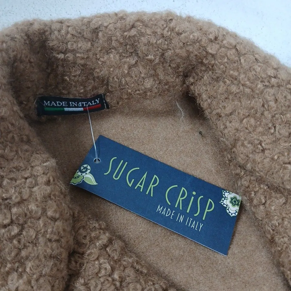 SUGAR CRISP MADE IN ITALY TEDDY COAT – BROWN FAUX SHEARLING, WOMEN'S