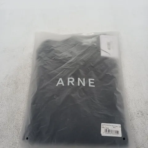 ARNE CHUNKY KNITTED POLO SHIRT – NAVY, SIZE L