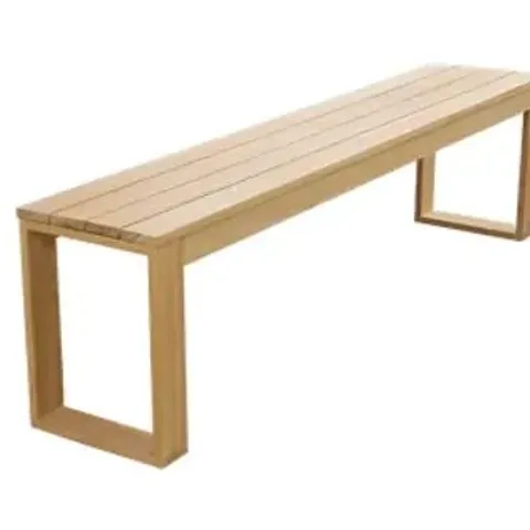 BOXED GOODHOME HEVER TEAK OUTDOOR PATIO BENCH (1 BOX)