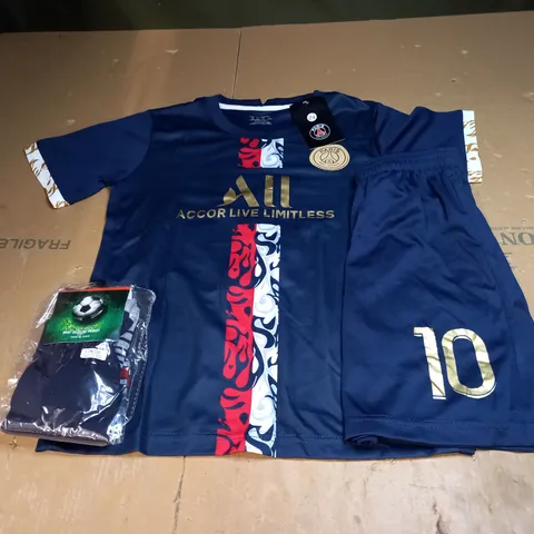 PSG FC FULL HOME KIT WITH NEYMAR JR 10 ON THE BACK SIZE 24