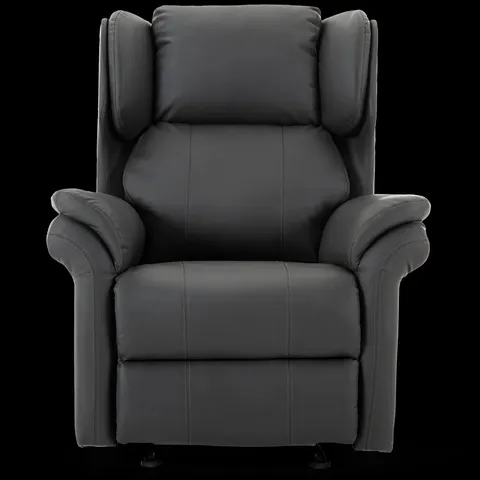 BOXED SLATE FAUX LEATHER POWER RECLINING EASY CHAIR (2 BOXES)