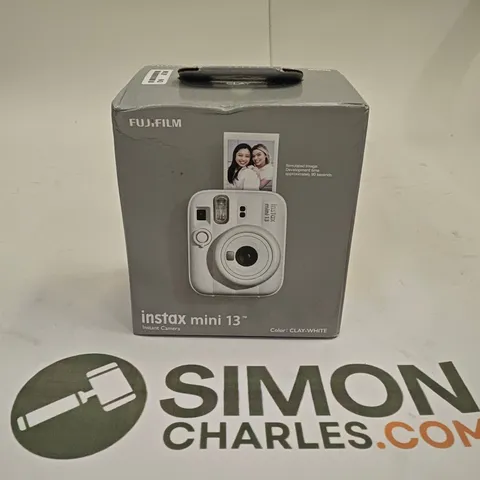 BOXED FUJIFILM INSTAX MINI 13 IN CLAY-WHITE