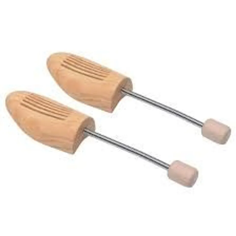 BOXED SHOE TREES 5 PAIRS SIZE 42-43 - SOLID PINE WOOD
