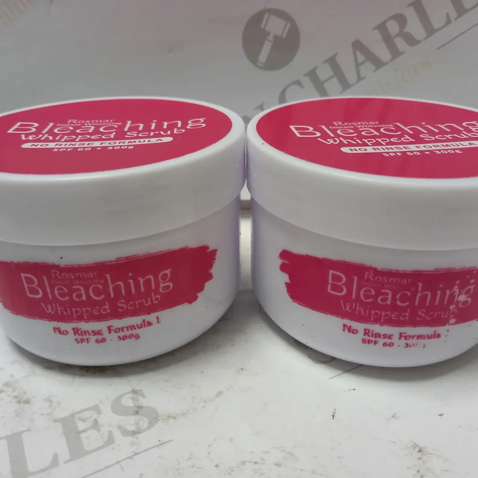 LOT OF 2 X 300G ROSMAR INSTANT WHITENING BLEACHING WHIPPED SCRUB