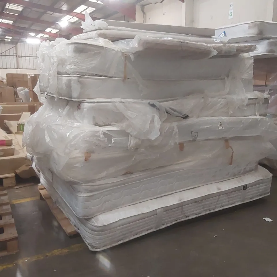 PALLET CONTAINING APPROXIMATELY 7x MATTRESSES, 3x HEADBOARDS