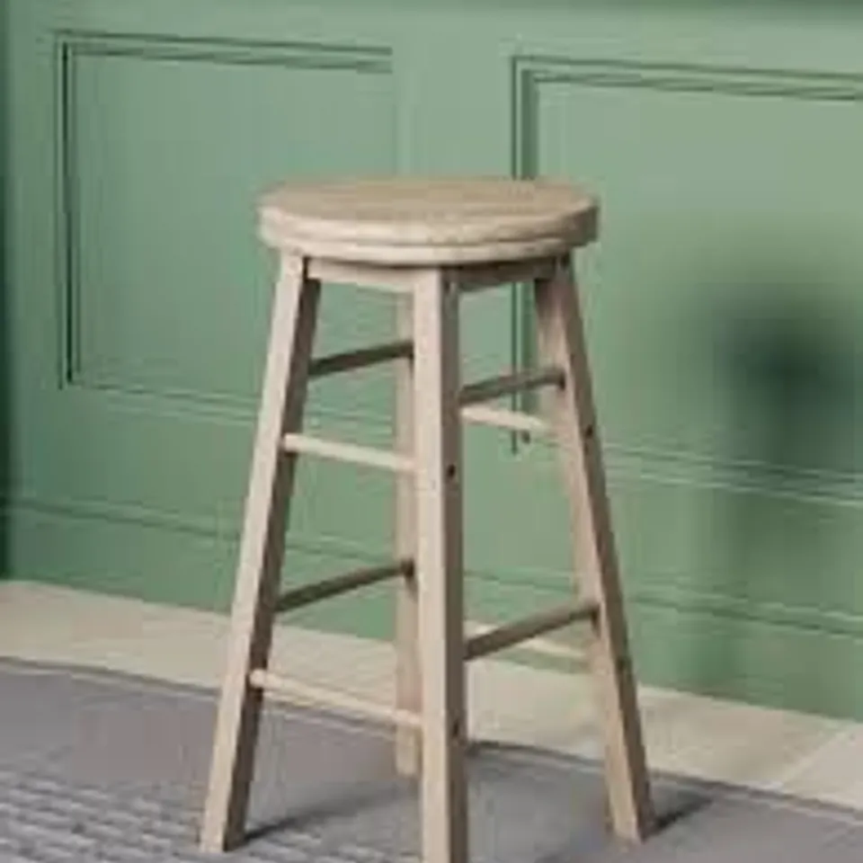 BOXED CHEF VIDA WOODEN REVOLVING BAR STOOL