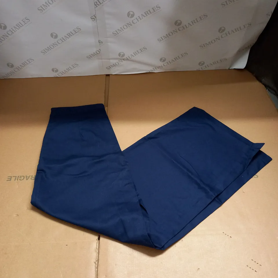 KINTSUGI WOMENS PETITE LENGTH NAVY TROUSERS WITH WIDE LEG SIZE 10
