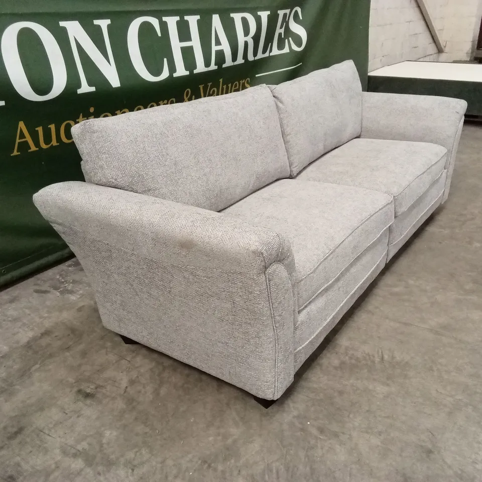 DURY CHUNKY WEAVE 4 SEATER STANDARD BACK SOFA - GREY RRP £679