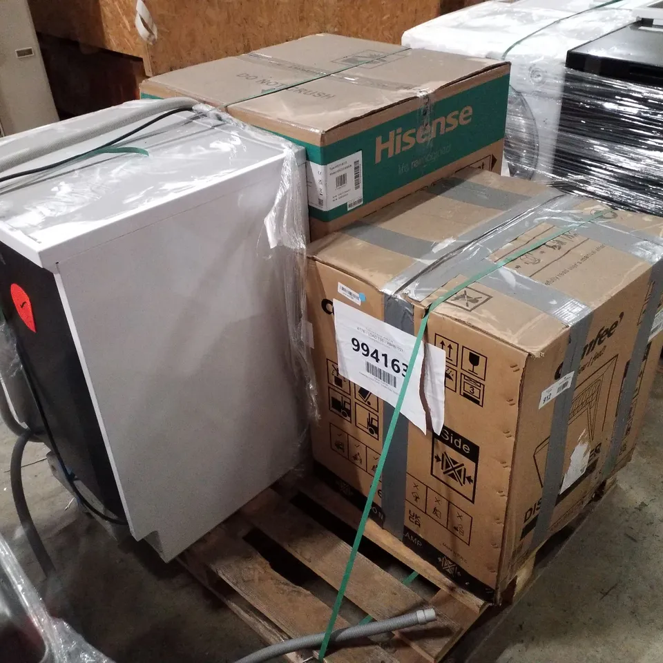 PALLET OF APPROXIMATELY 3 UNPROCESSED RAW RETURN WHITE GOODS TO INCLUDE