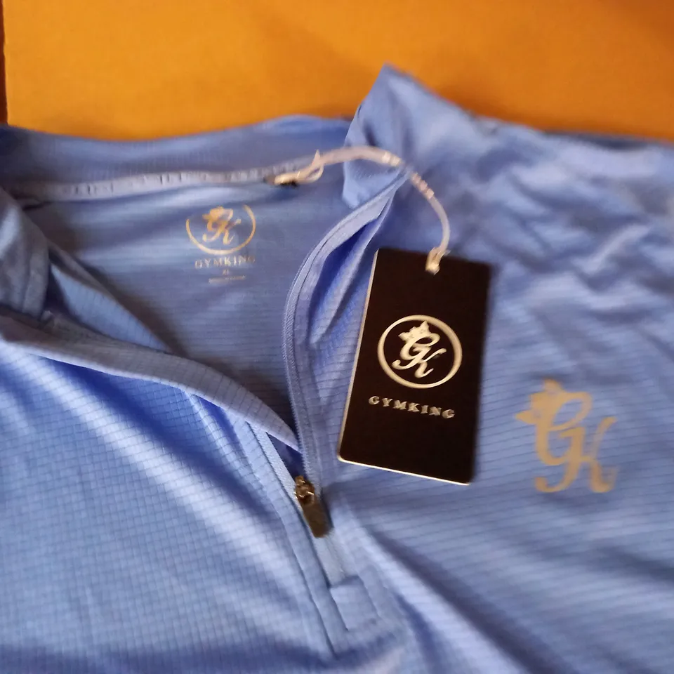 GYMKING SPORTS INSTINCT STRIPE FUNNEL TOP IN BLUE - XL