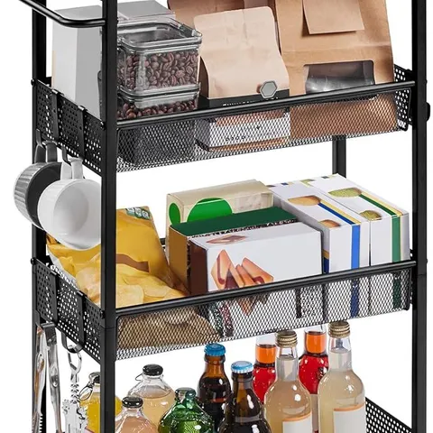 BOXED KITCHEN CART - RUSTIC BROWN (1 BOX)