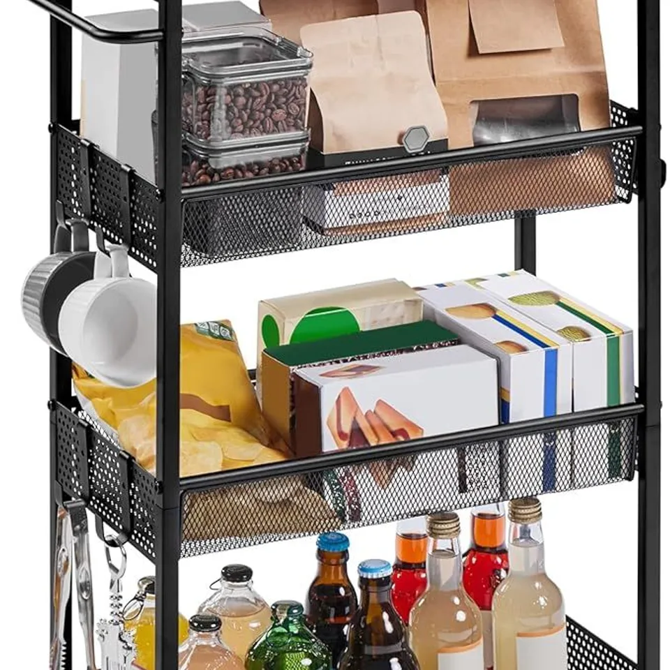 BOXED KITCHEN CART - RUSTIC BROWN (1 BOX)