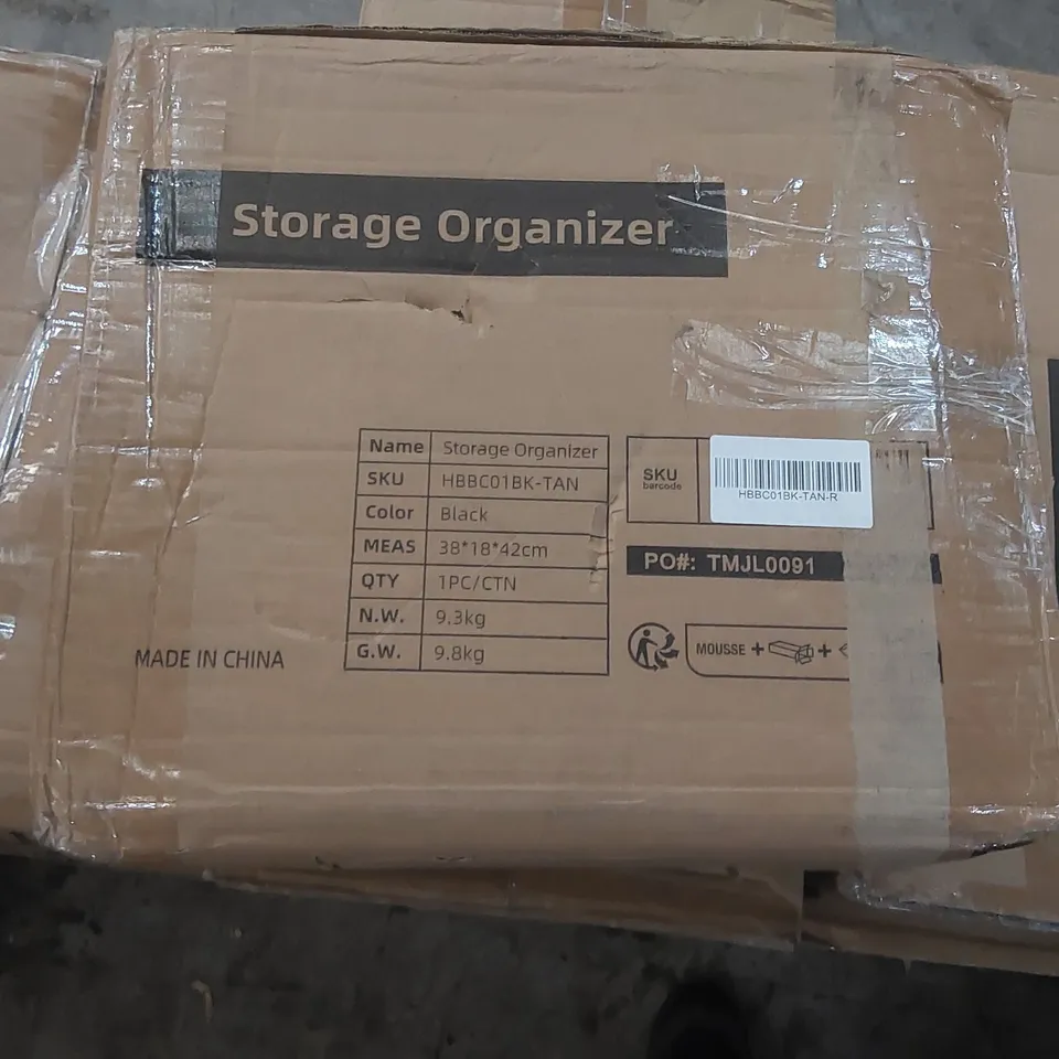 BOXED STORAGE ORGANISER - BLACK (1 BOX)
