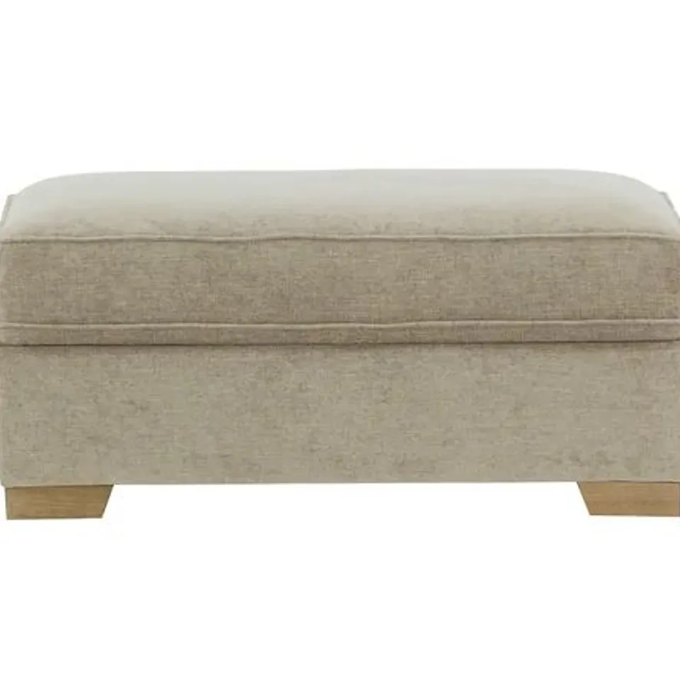 BAGGED THALIA STORAGE OTTOMAN // UPHOLSTERY COLOUR: BEIGE (1 BOX)