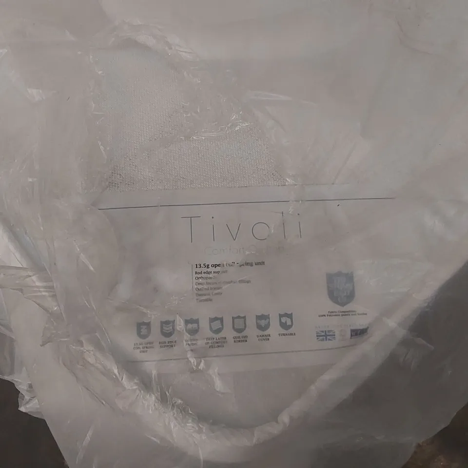 QUALITY BAGGED TIVOLI COMFORT QUILTED 13.5G OPEN COIL SPRING UNIT 4'6" DOUBLE MATTRESS 