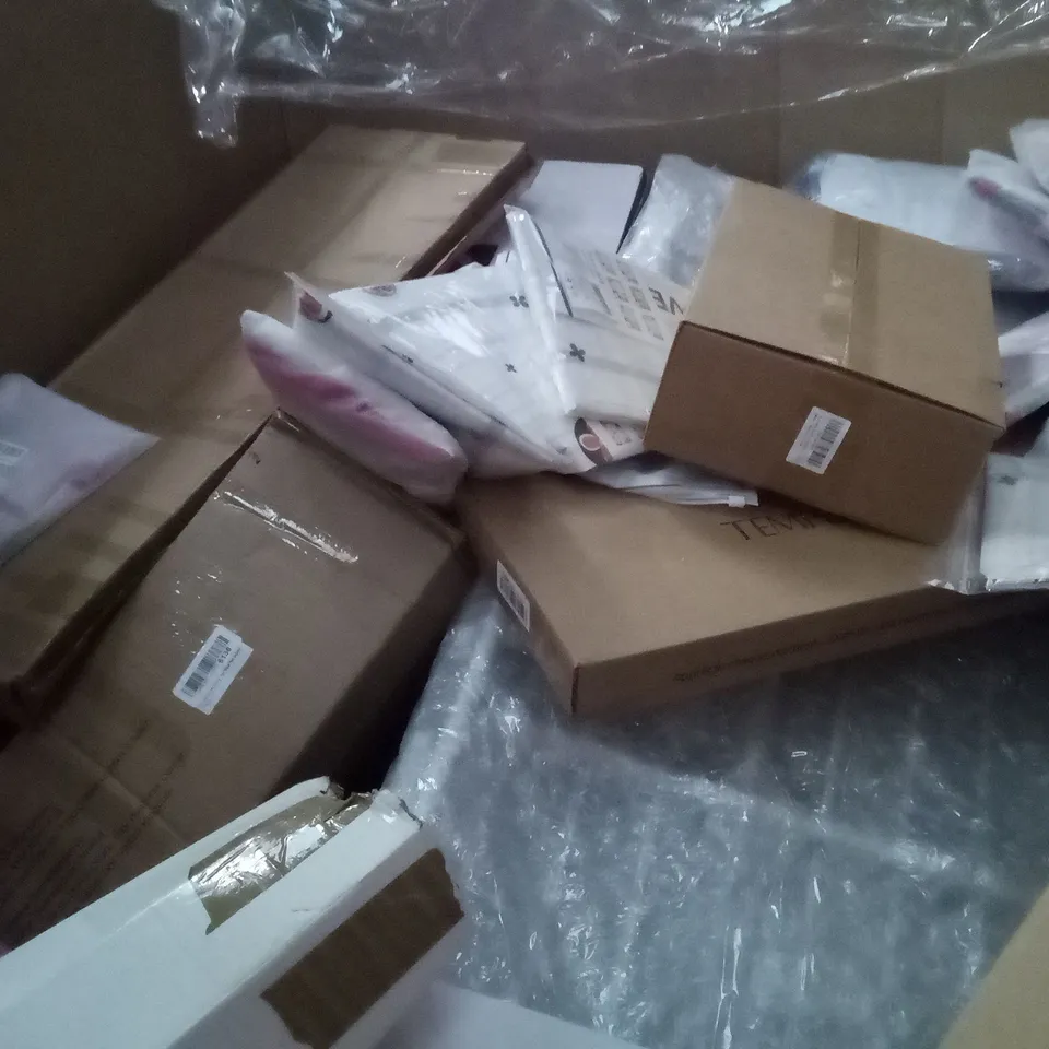 PALLET OF ASSORTED ITEMS INCLUDING AIR COOLER, MULTIFUNCTIONAL FOOD PROCESSOR, LED CEILING LIGHT, HYBRID BAMBOO PILLOW, SALT GUN, LAWN CORING AERATOR