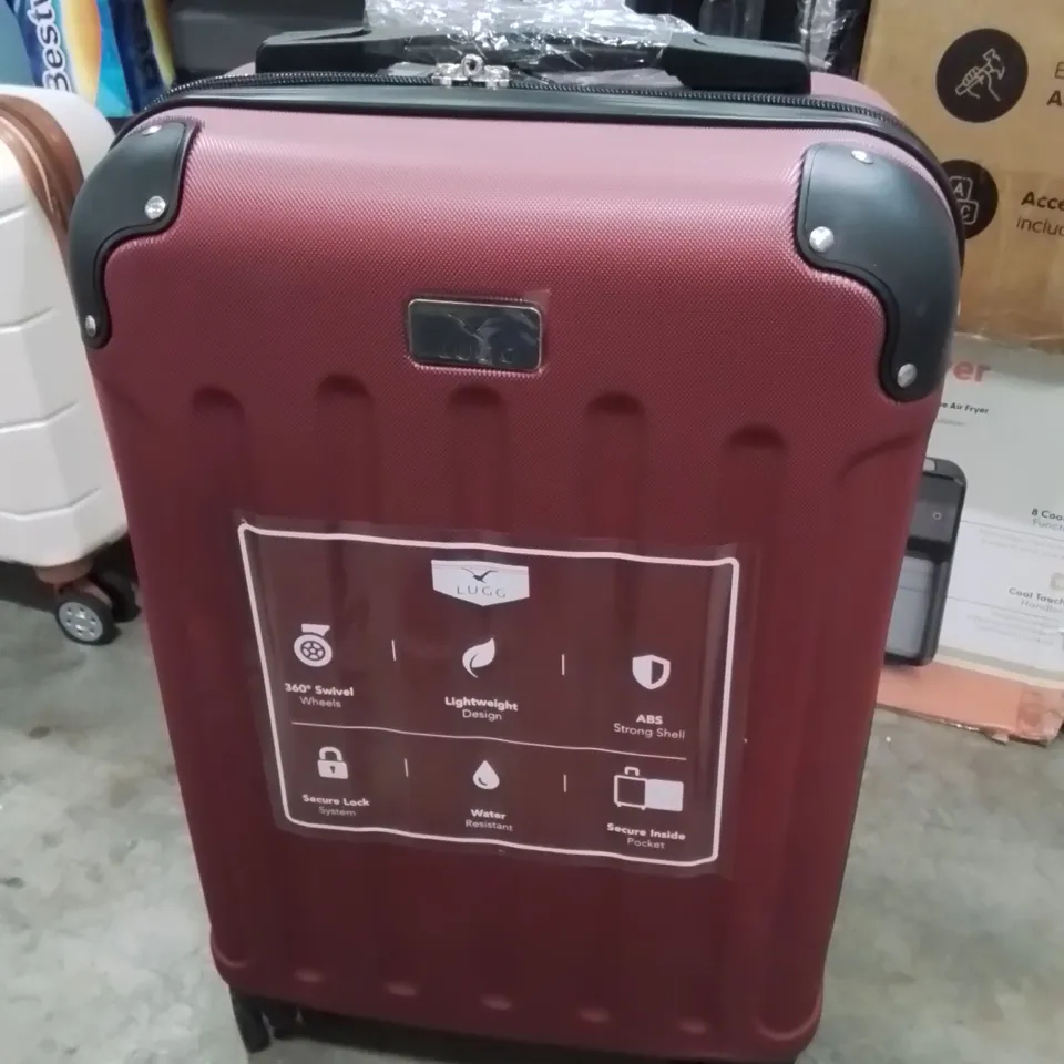 LUGG TRAVEL SUITCASE BURGUNDY 