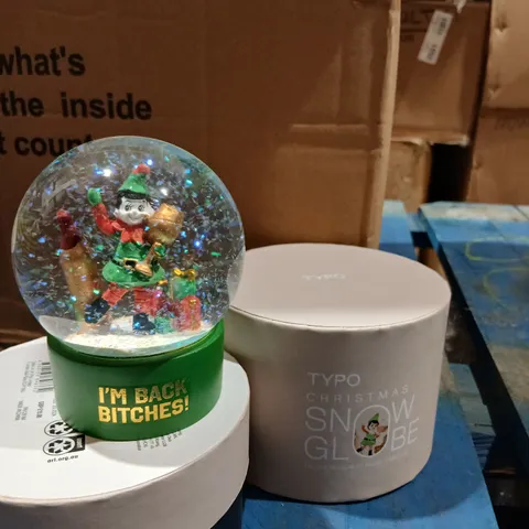 TWELVE TYPO CHRISTMAS SNOW GLOBE WITH ELF – GREEN BASE (I'M BACK BITCHES!)