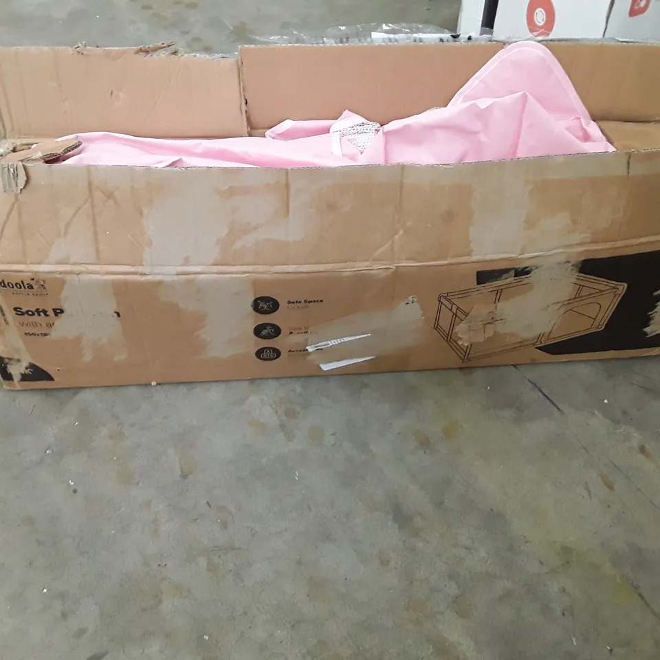 BOXED KEPLIN KIDOOLA SOFT PLAYPEN WITH ACCESSORIES PINK COLOUR 