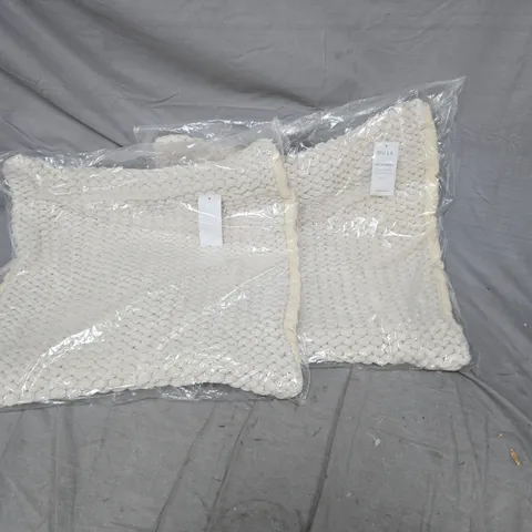 DUSK MONTREAL CREAM KNITTED CUSHIONS – SET OF 2