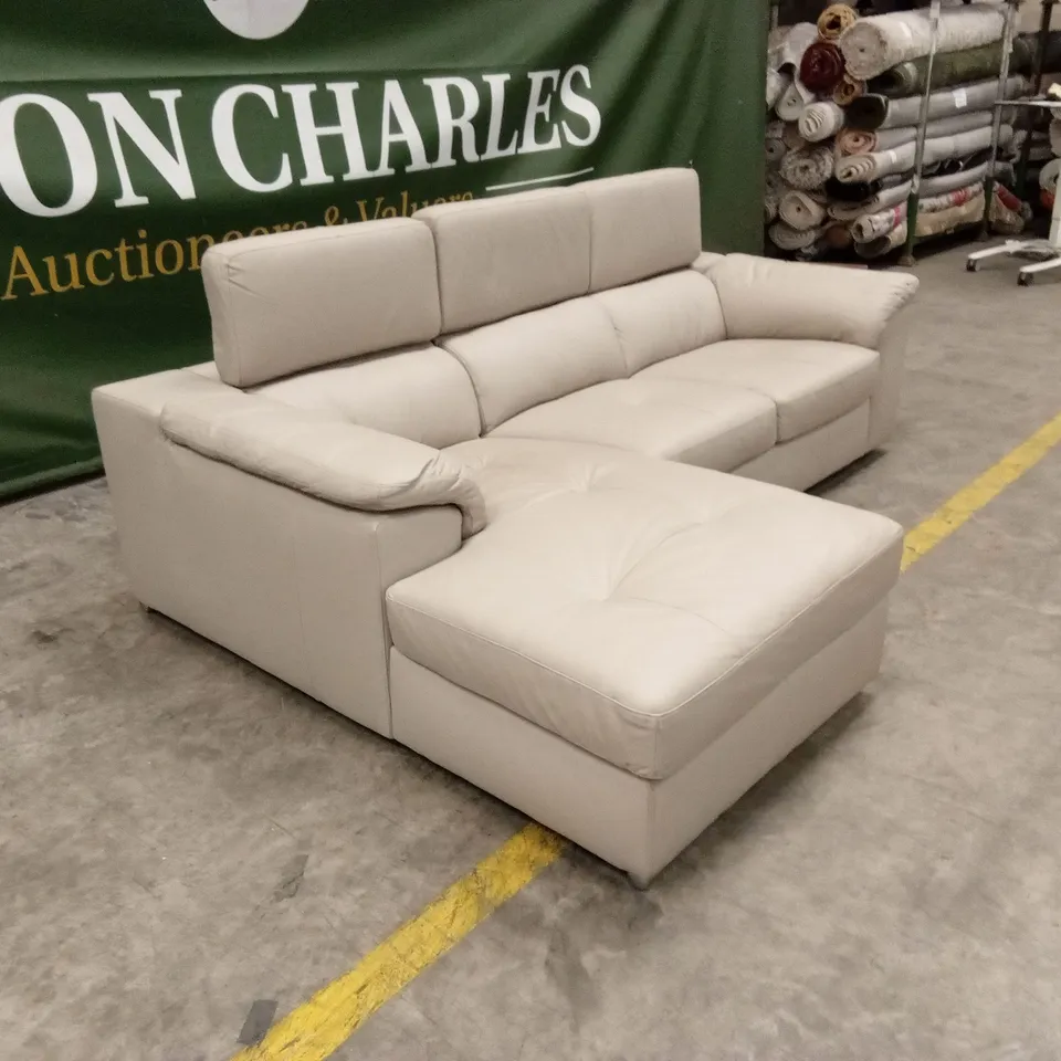 BRADY 100% PREMIUM LEATHER 3 SEATER LEFT-HAND CHAISE SOFA RRP £1399