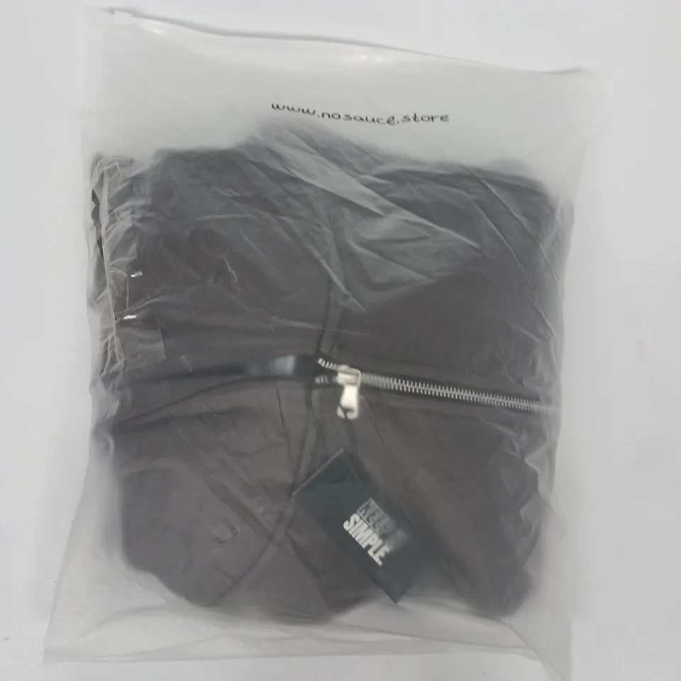 BAGGED NO SAUCE THE ZIPPA' HOODIE IN MOCHA BROWN SIZE SMALL