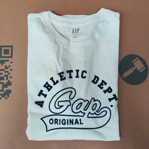 GAP SHORT SLEEVE T-SHIRT IN CREAM SIZE LARGE