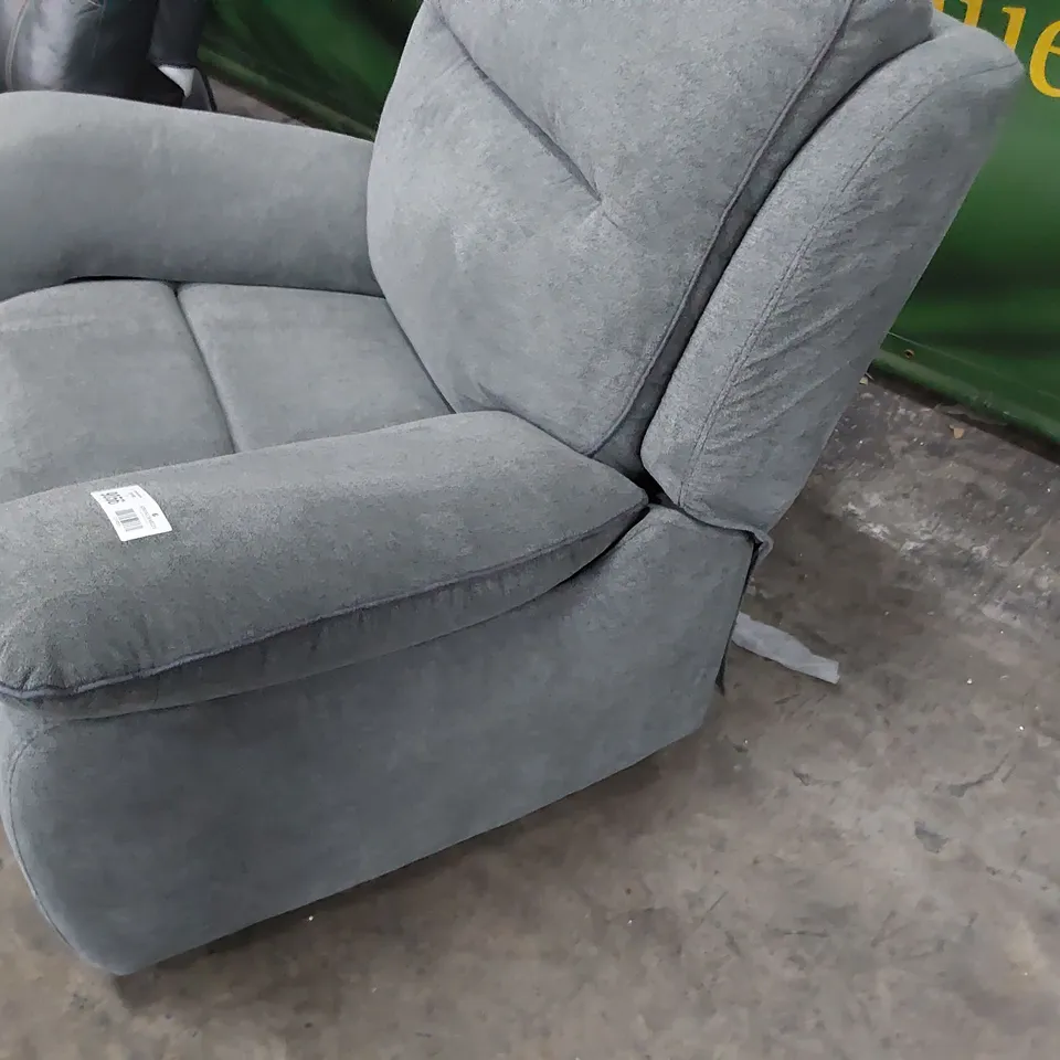 DESIGNER EXPRESSIONS POWER RECLINING EASY CHAIR GREY FABRIC