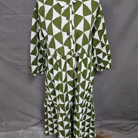 MAEVE MIDI DRESS IN GREEN MULTI SIZE S