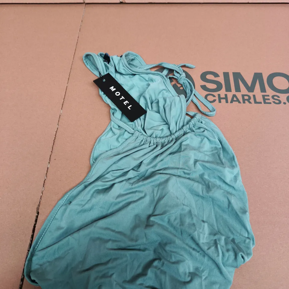 MOTEL MIRUNA HALTER TOP AQUA – SIZE 29 S